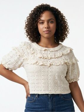 MNG frilly sweater